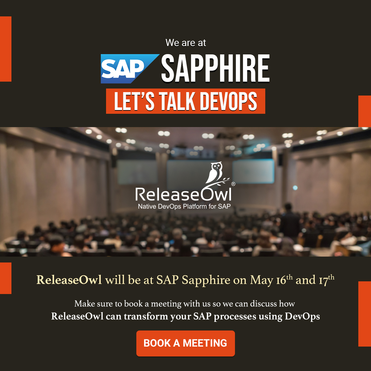 SAP Sapphire Book A Meeting | ReleaseOwl - A Native DevOps Platform For SAP